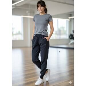 Ryderwear Women’s Black Division Woven Drawstring Joggers Sweatpants Sz M